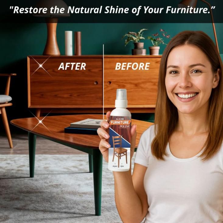 WoodRevive™ Instant Furniture Polish Spray – Restores Shine & Protects Wood