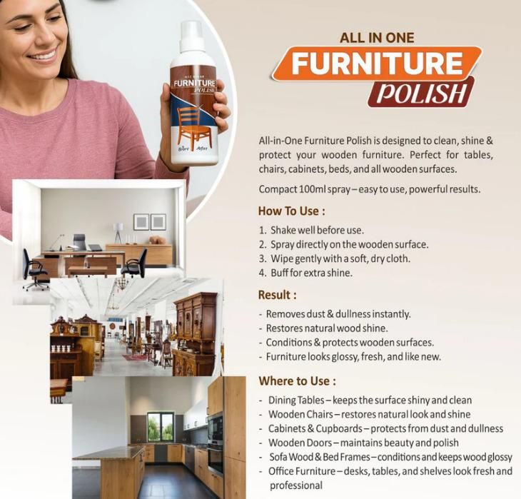 WoodRevive™ Instant Furniture Polish Spray – Restores Shine & Protects Wood